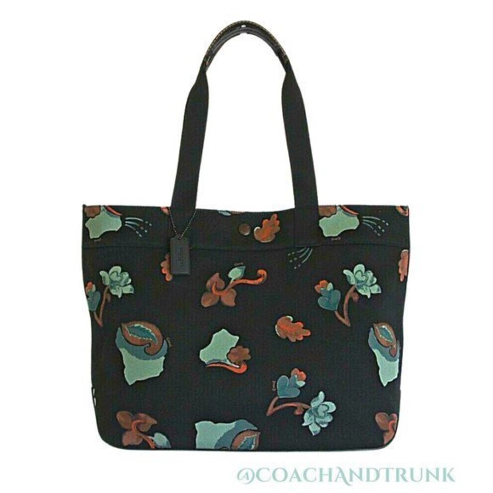 COACH LIMITED EDITION Field Tote 38 Leather Reinforced Bottom Gun Metal Accents - Picture 12 of 13